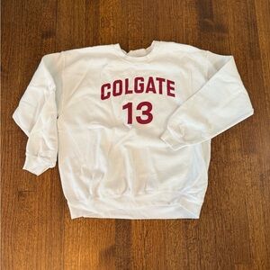 Colgate White Sweatshirt size large crew neck